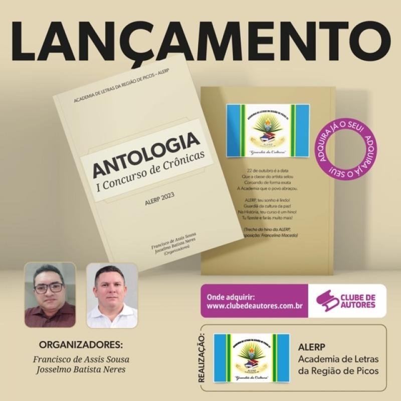 CULTURA | Lançamento do livro “Antologia: I Concurso de Crônicas - ALERP 2023”